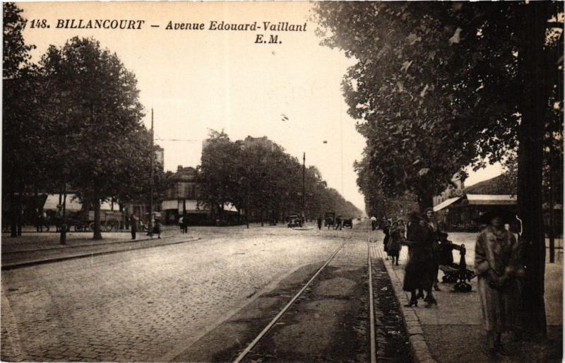 Carte postale ancienne Billancourt Avenue Edouard Vaillant