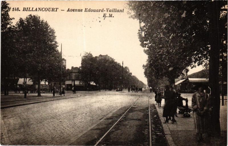 Carte postale ancienne Billancourt Avenue Edouard Vaillant