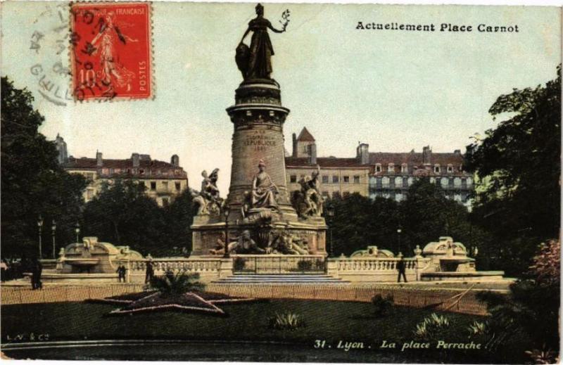 Carte postale ancienne Ed. Aqua 31 Lyon La Place Perrache