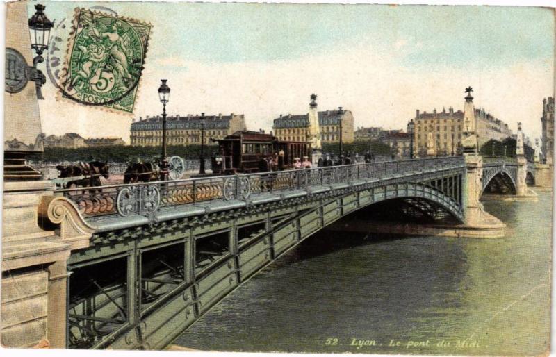 Carte postale ancienne Ed. Aqua 52 Lyon Le Pont du Midi