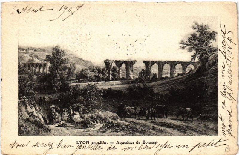 Carte postale ancienne Lyon L'Aqueduc de Beaunont