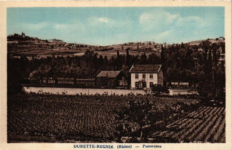 Carte postale ancienne Durette-Regnie - Panorama
