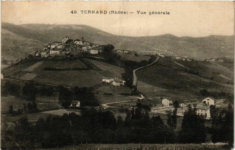 Carte postale ancienne Ternand - Vue générale à Ternand