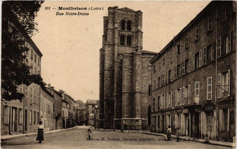 Carte postale ancienne Montbrison - Rue Notre-Dame à Montbrison