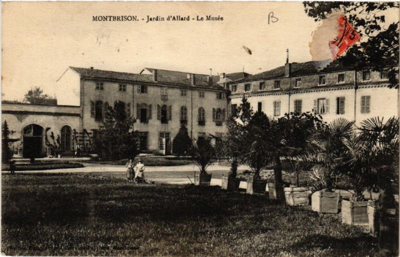 Carte postale ancienne Montbrison - Jardin d'Allard - Le Musée à Montbrison