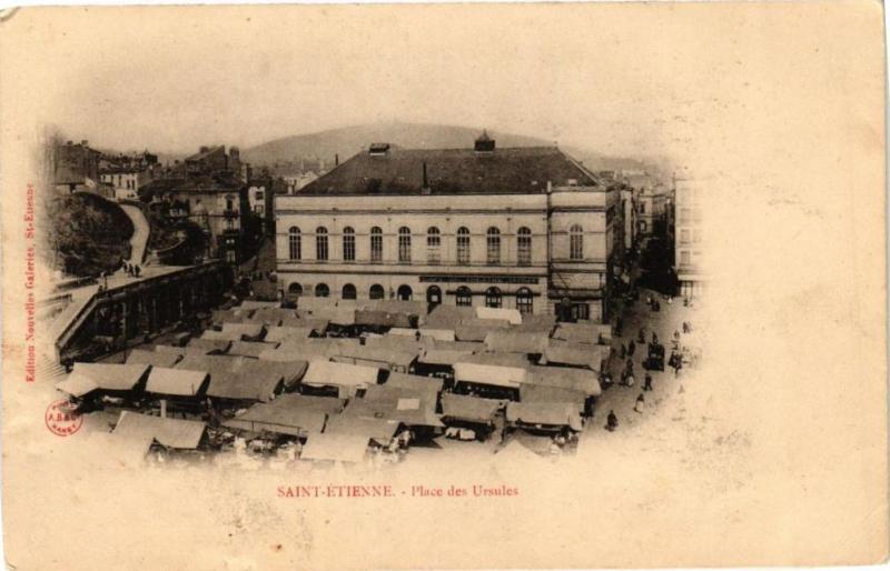 Carte postale ancienne Saint-Etienne-Place des Ursules