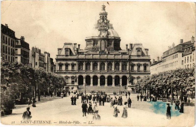 Carte postale ancienne Saint-Etienne - Hotel-de-Ville à Saint-Étienne
