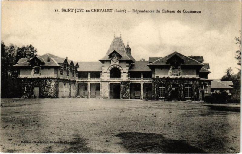 Carte postale ancienne Saint-Just-en-Chevalet - Dépendances du Chateau de Contenson à Saint-Just-en-Chevalet