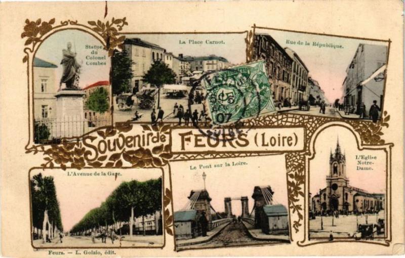 Carte postale ancienne Souvenir de Feurs à Feurs