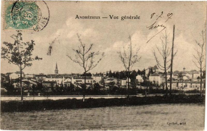 Carte postale ancienne Andrezieux - Vue générale