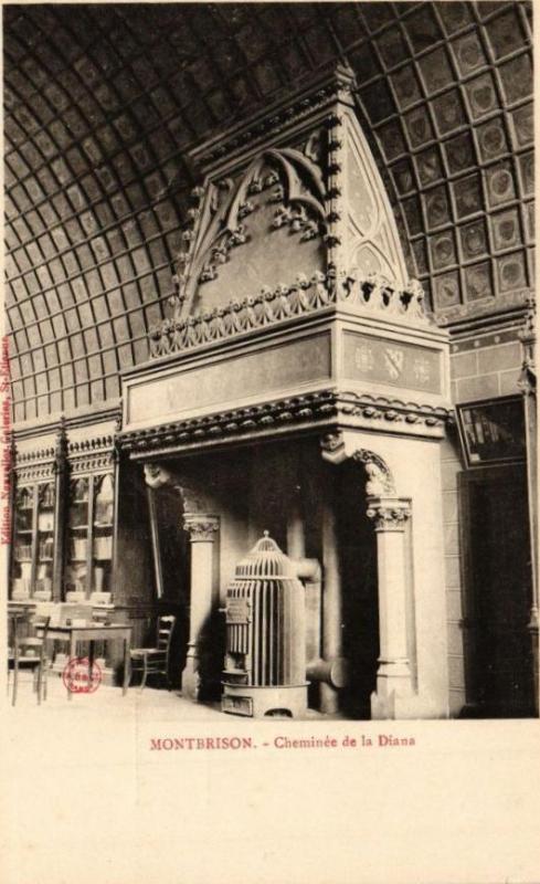 Carte postale ancienne Montbrison - Cheminée de la Diana à Montbrison