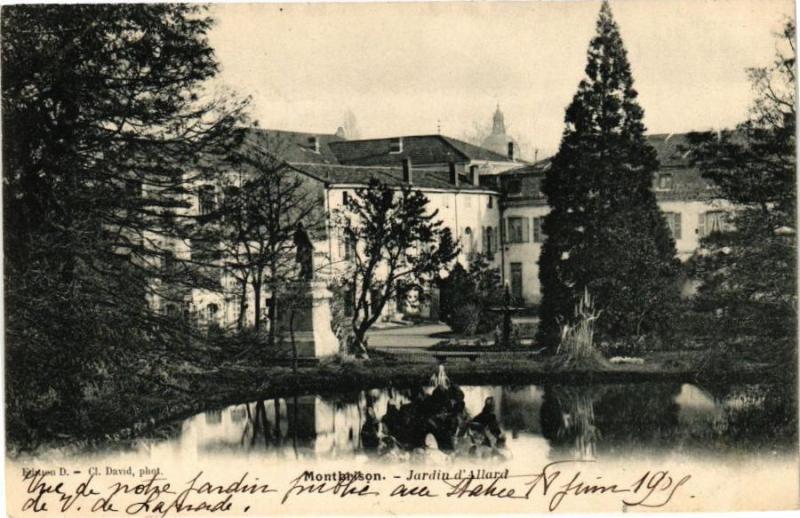 Carte postale ancienne Montbrison - Jardin d'Allard à Montbrison