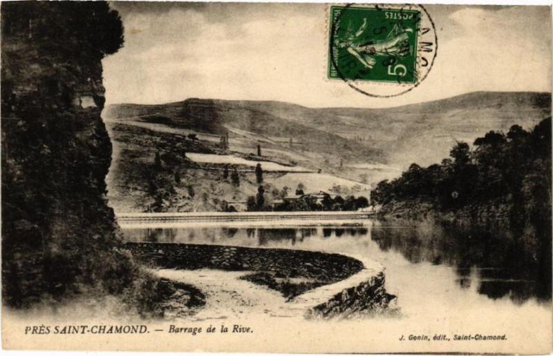 Carte postale ancienne Pres Saint-Chamond - Barrage de la Rive à Saint-Chamond
