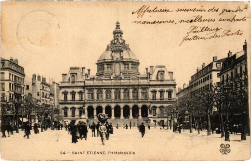 Carte postale ancienne Saint-Etienne - l'Hotel de Ville à Saint-Étienne