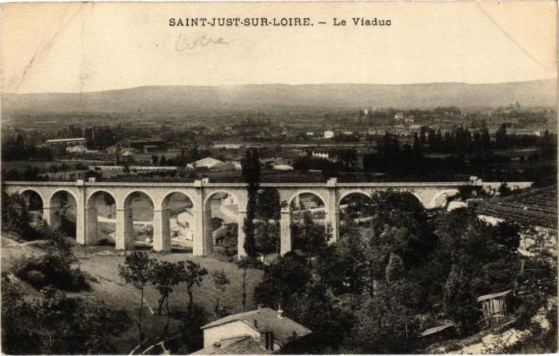 Carte postale ancienne Saint-Just-sur-Loire - Le Viaduc