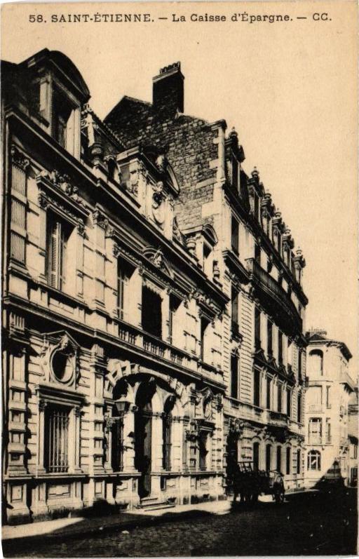 Carte postale ancienne Saint-Etienne - La Gaisse d'Epargne à Saint-Étienne