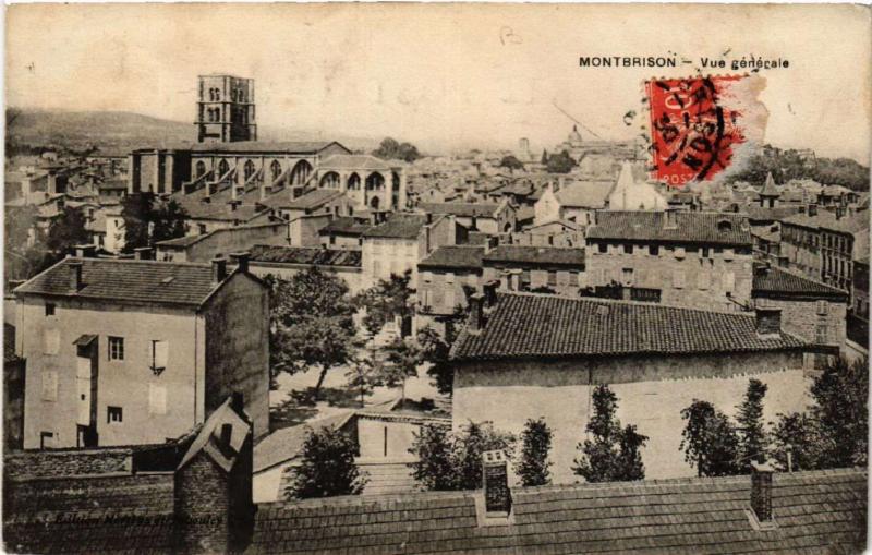 Carte postale ancienne Montbrison - Vue générale à Montbrison