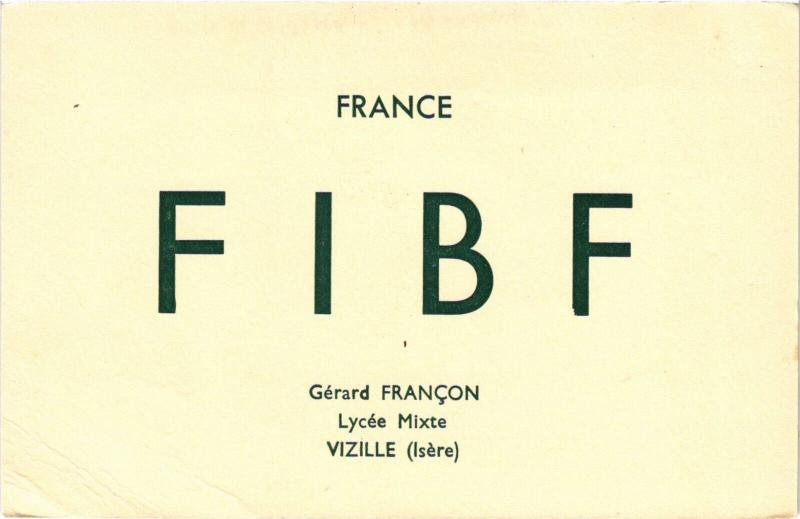 Carte postale ancienne France F I B F - Gerard Francon - Lycée Mixte - Vizille Isere à Vizille