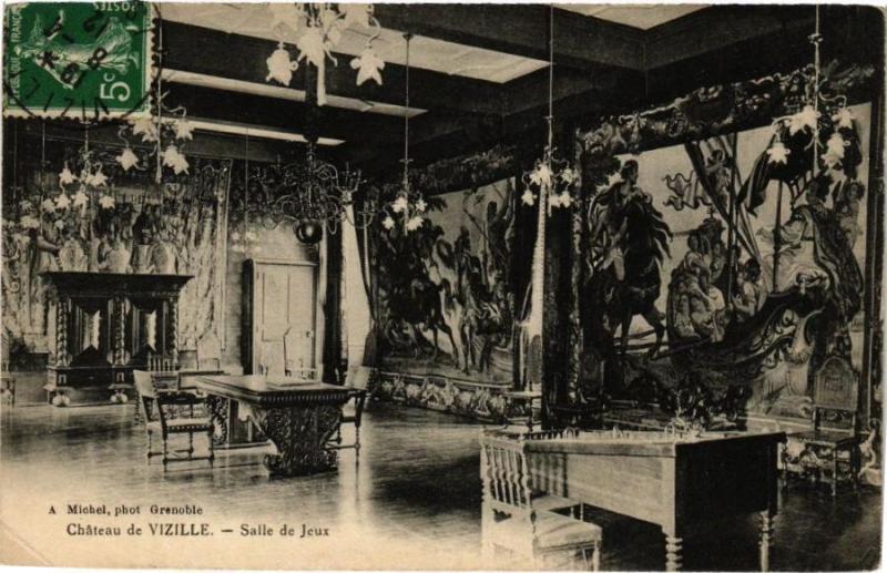 Carte postale ancienne Chateau de Vizille - Salle de Jeux à Vizille