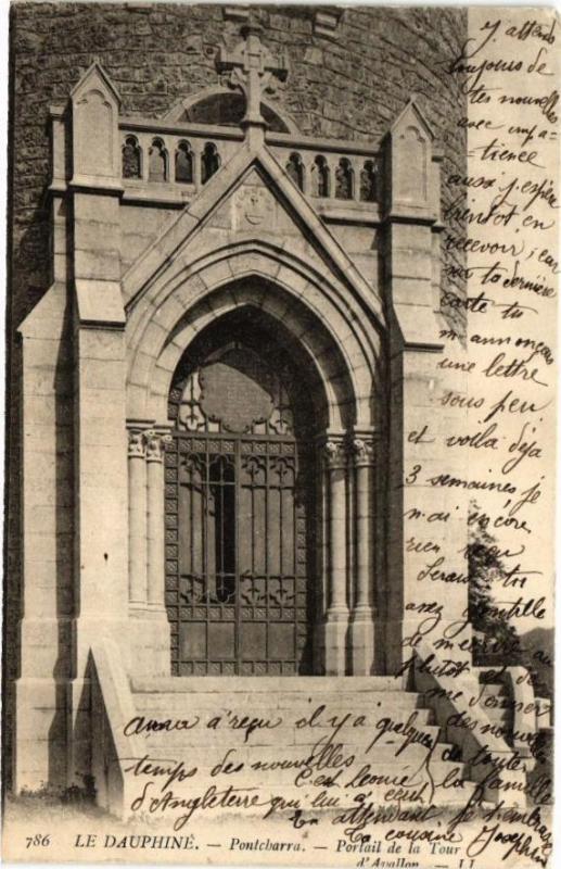 Carte postale ancienne Le Dauphiné - Pontcharra - Portail de la Tour à Pontcharra