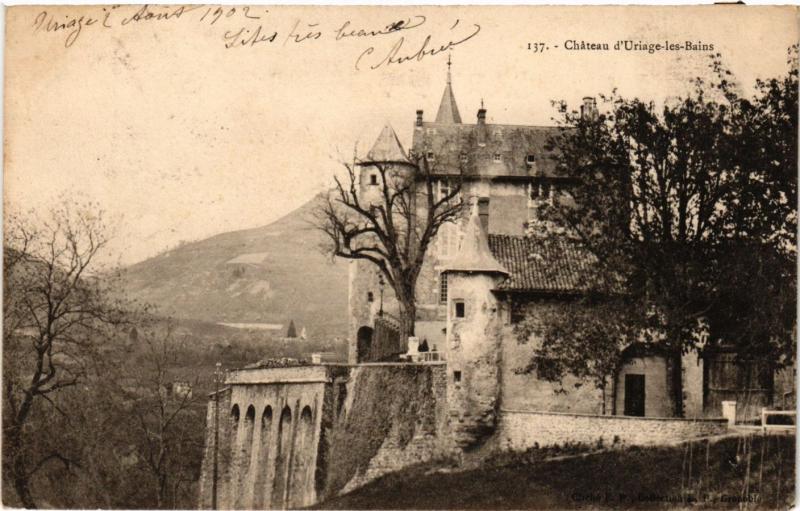 Carte postale ancienne Chateau d'Uriage-les-Bains