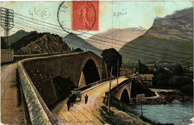 Carte postale ancienne Pont-de-Claix - Les Ponts à Claix