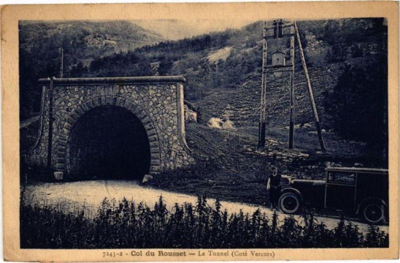 Carte postale ancienne Col du Rousset - Le Tunnel (Cote Vercors)