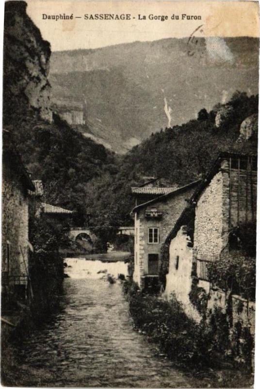 Carte postale ancienne Dauphiné - Sassenage - La Gorge du Furon à Sassenage