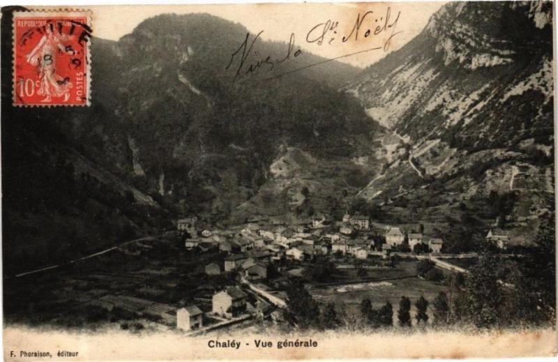 Carte postale ancienne Chaléy Vue générale