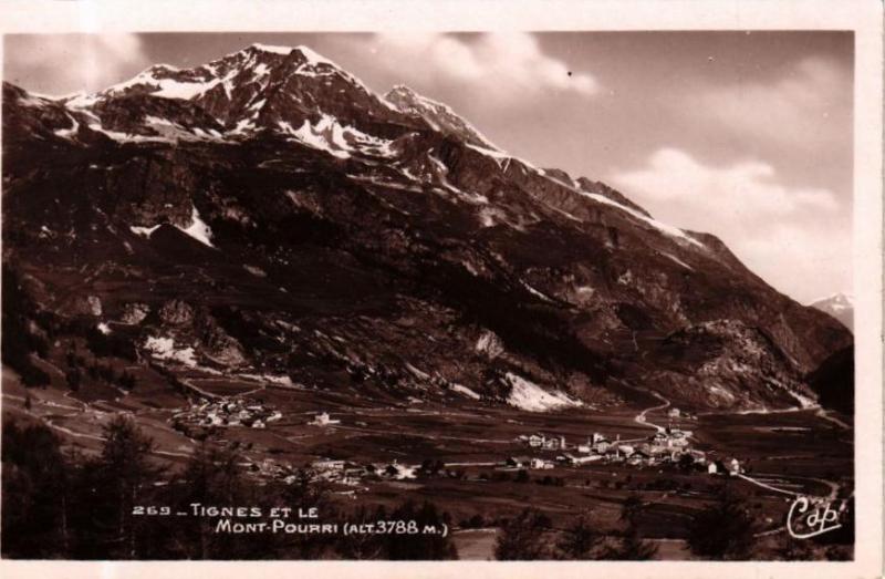 Carte postale ancienne Tignes - Le Mont-Pourri à Tignes