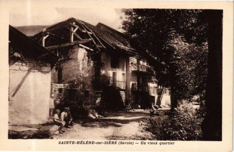 Carte postale ancienne Sainte-Helene-sur-Isere - Un vieux quartier à Sainte-Hélène-sur-Isère