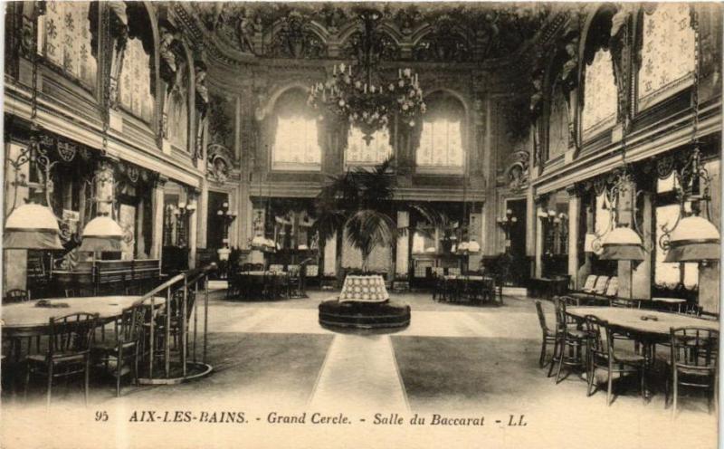 Carte postale ancienne Aix-les-Bains - Grand Cercle - Salle du Baccarat à Aix-les-Bains