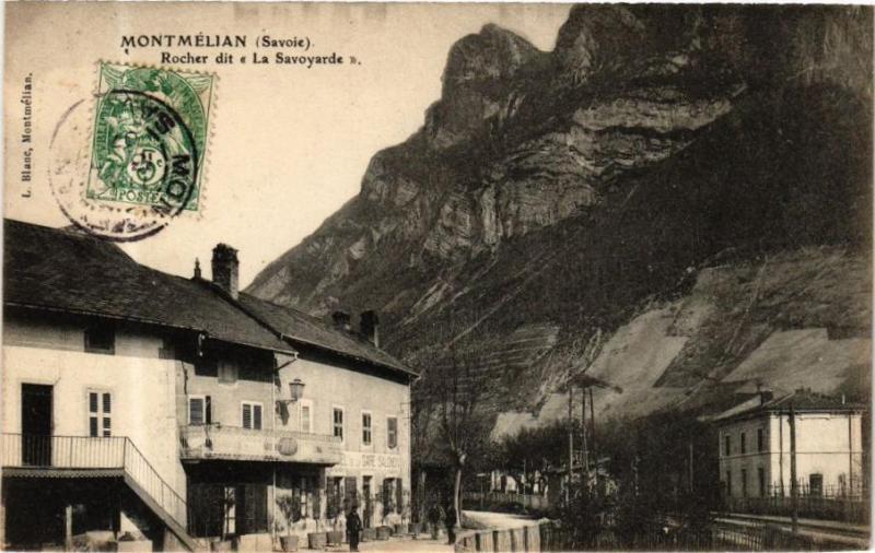Carte postale ancienne Montmelian - Rocher dit La Savoyarde à Montmélian