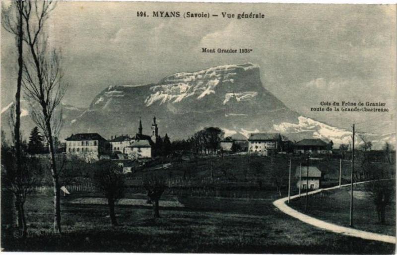 Carte postale ancienne Myans - Vue générale à Myans