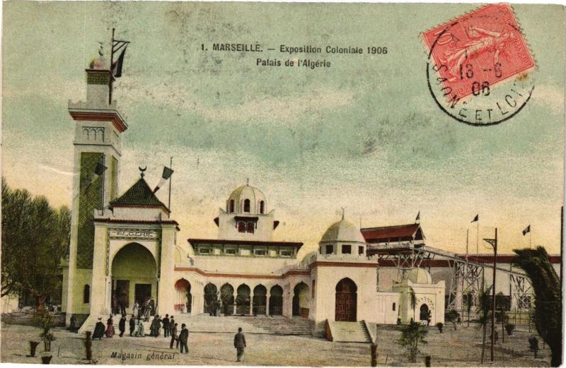 Carte postale ancienne Marseille-Palais de l'Algerie à Marseille