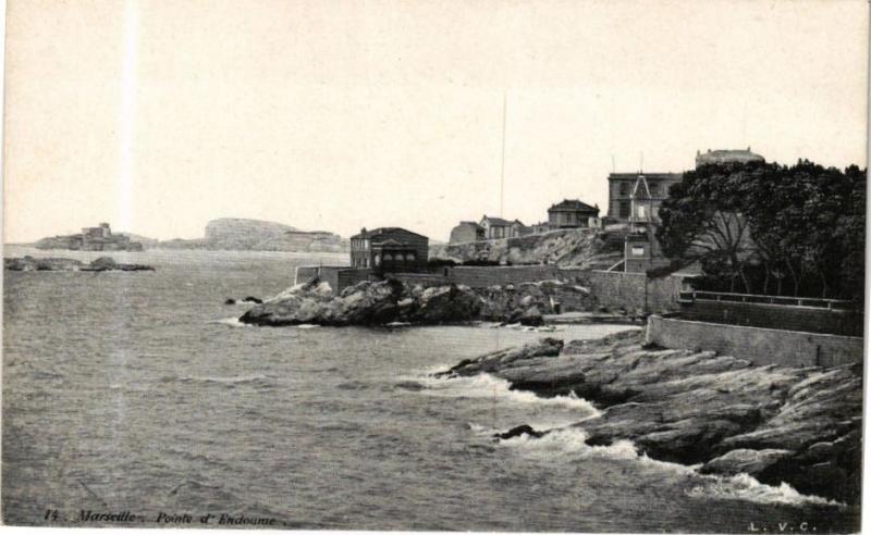 Carte postale ancienne Ed. Aqua 14 Marseille Pointe d'Endoume à Marseille