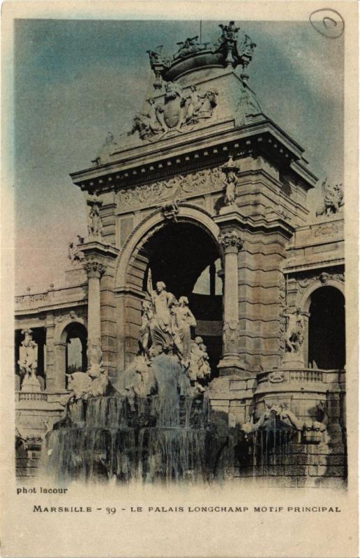 Carte postale ancienne Marseille Le Palais Longchamp Motif Principal à Marseille