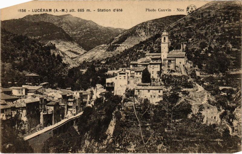 Carte postale ancienne Luceram - Station d'été à Lucéram