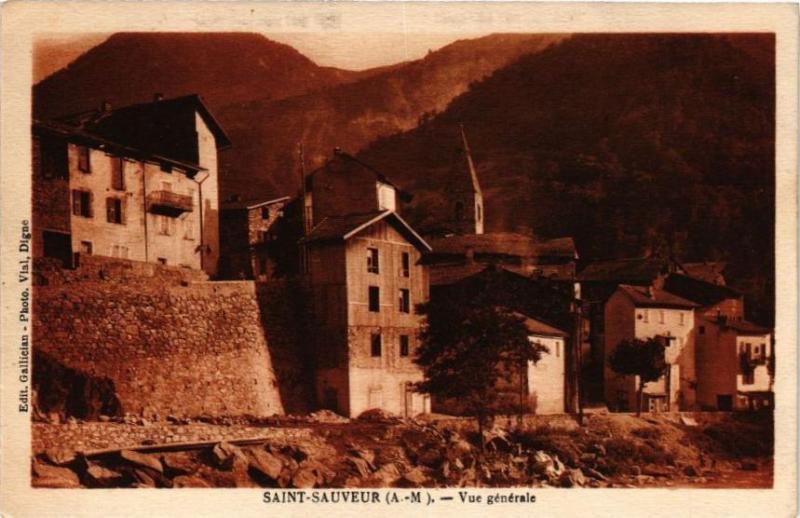 Carte postale ancienne Saint-Sauveur - Vue générale