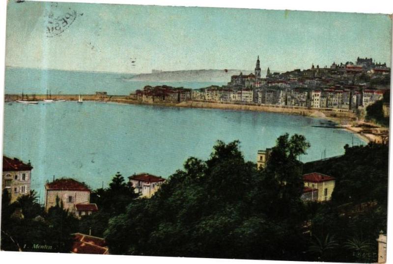 Carte postale ancienne Ed. Aqua 1 Menton à Menton