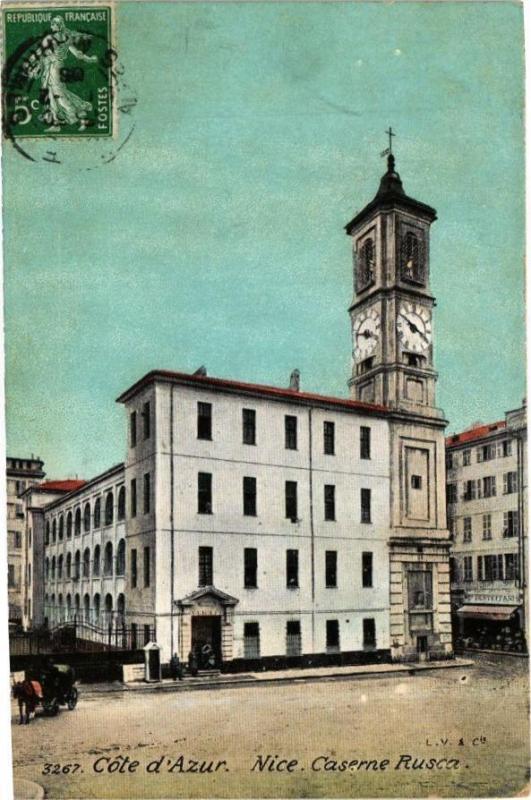 Carte postale ancienne Ed. Aqua 3267 Nice Caserne Russe