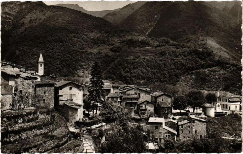 Carte postale ancienne Moulinet - Vue générale à Moulinet