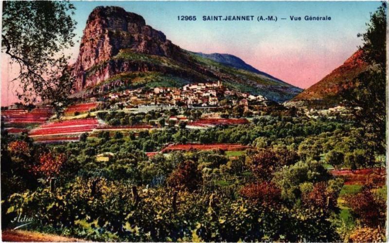 Carte postale ancienne Saint-Jeannet - Vue générale à Saint-Jeannet