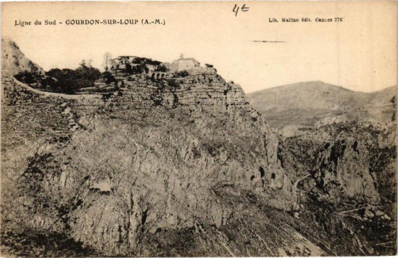 Carte postale ancienne Gourdon Sur Loup à Gourdon