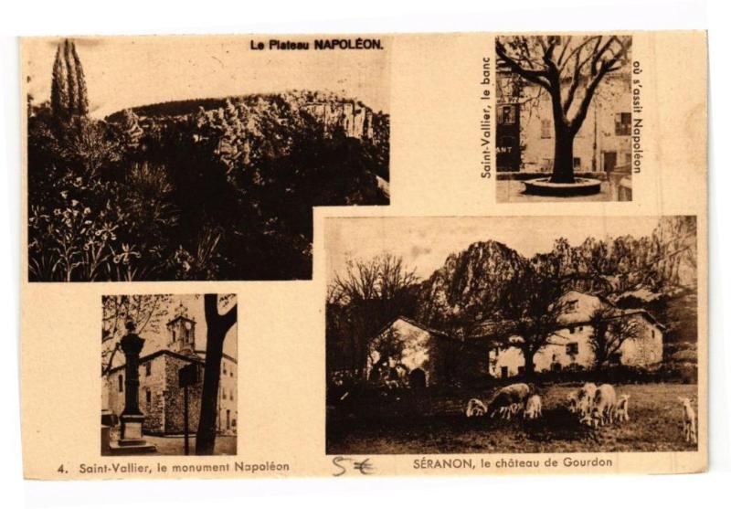 Carte postale ancienne Saint - vallier Le monument napoleon