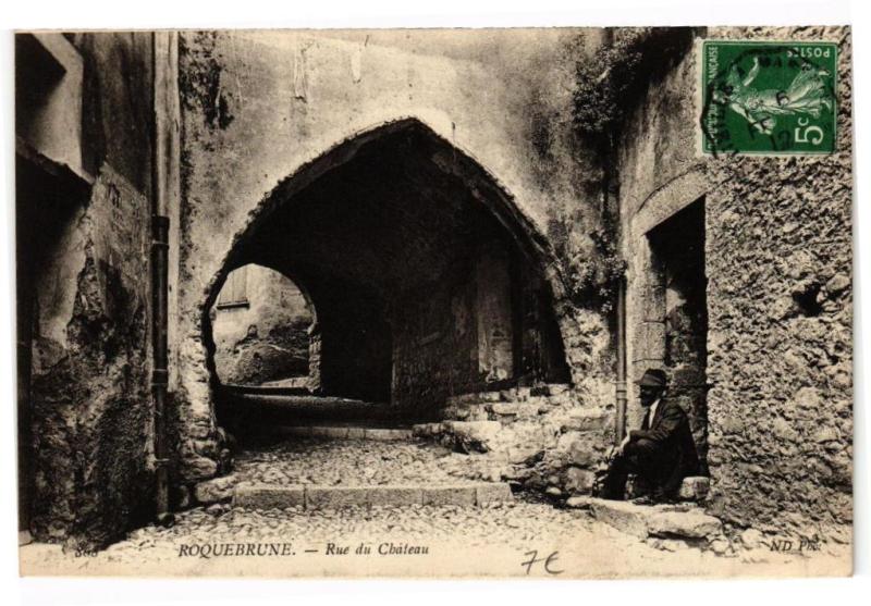 Carte postale ancienne Roquebrune - Rue De Chateau