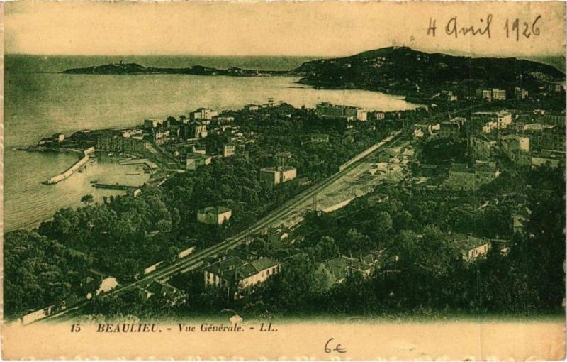 Carte postale ancienne Beaulieu Vue générale