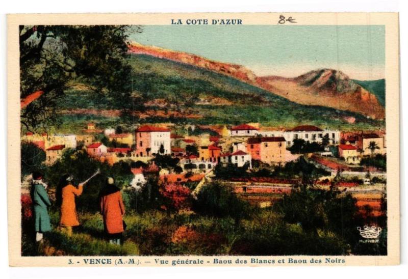 Carte postale ancienne Vence - Vue générale à Vence