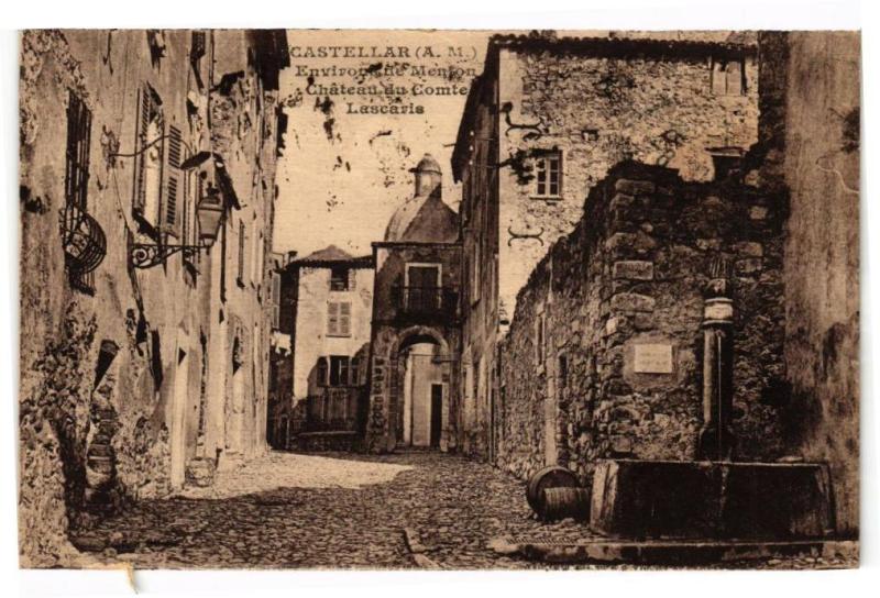 Carte postale ancienne Castellar - Environs de Menton à Castellar