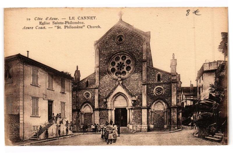Carte postale ancienne Le Cannet - Eglise saint philomene au Cannet